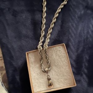 New 22inch 10 MM Stainless Steel Men’s Necklace with Boxing Glove Charm.